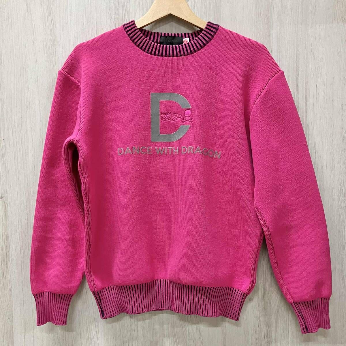 Dance With Dragon ダンスウィズドラゴン セーター ゴルフウェア サイズ2 Mサイズ ピンク 桃色