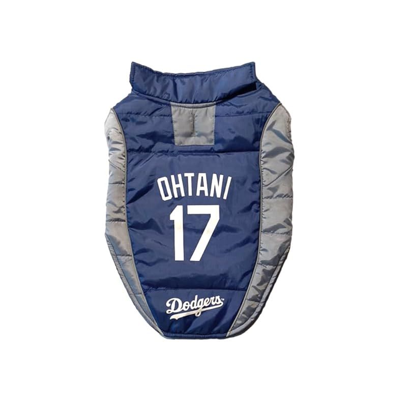 MLB公式 ロサンゼルス ドジャース 大谷翔平選手モデル パッファー ベスト M ユニフォーム 野球 Los Angeles Dodgers ペット