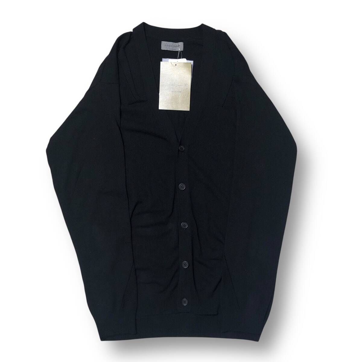 ヨウジヤマモト　カーディガン 25SS YOHJI YAMAMOTO POUR HOMME 12G2P JERSEY DIOGANAL PATTERN SLIT