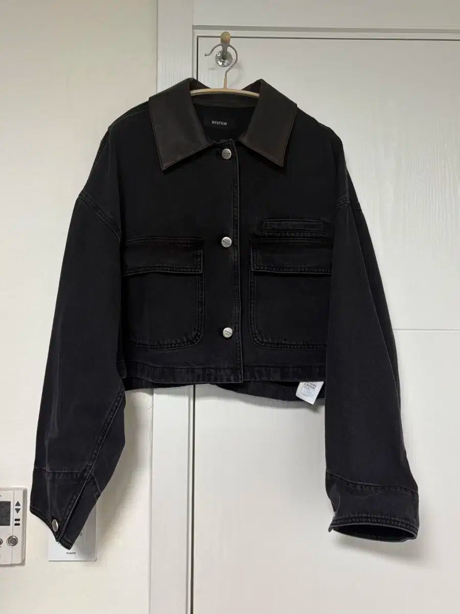 システム The HANDSOME コントラスト デニム クロップド アウター 82 55