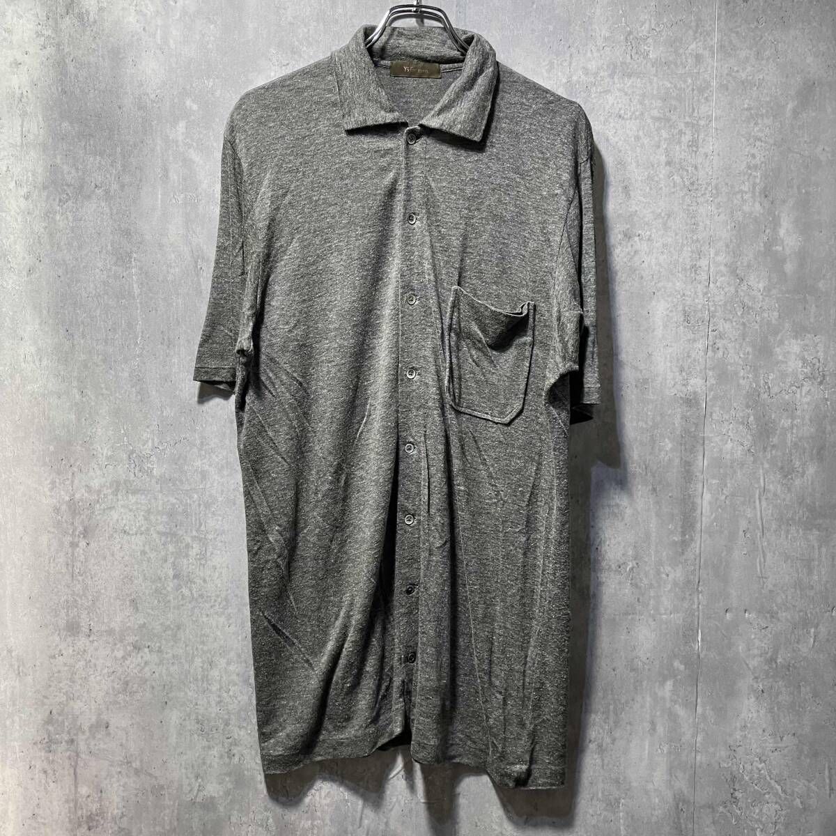 80-90s archive Y s for men rayon shirt レ-ヨンシャツ MO-T19-207 グレー ワイズフォーメン