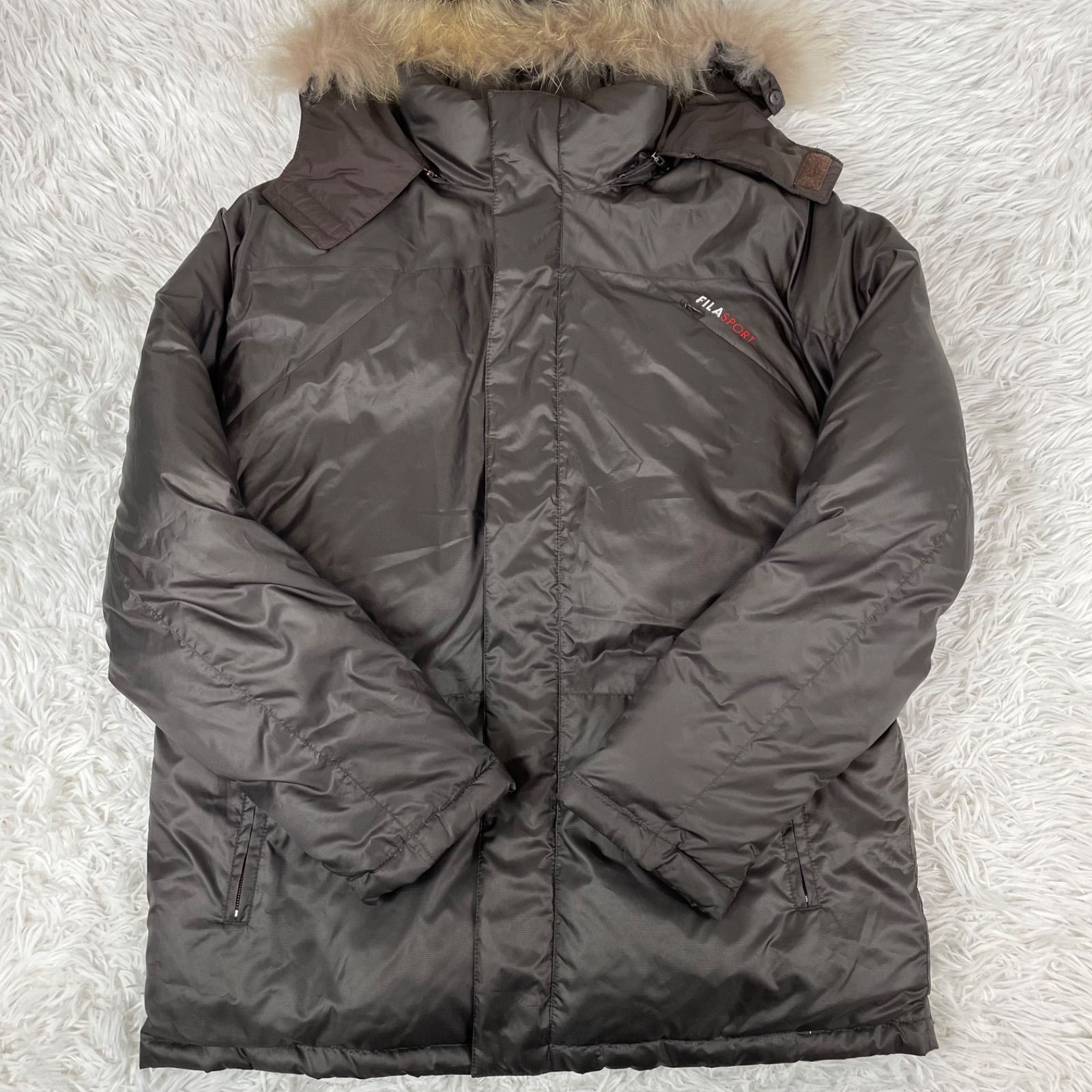 FILA SPORT フィラスポーツ ダウンジャケット Mサイズ ラクーンファー 
