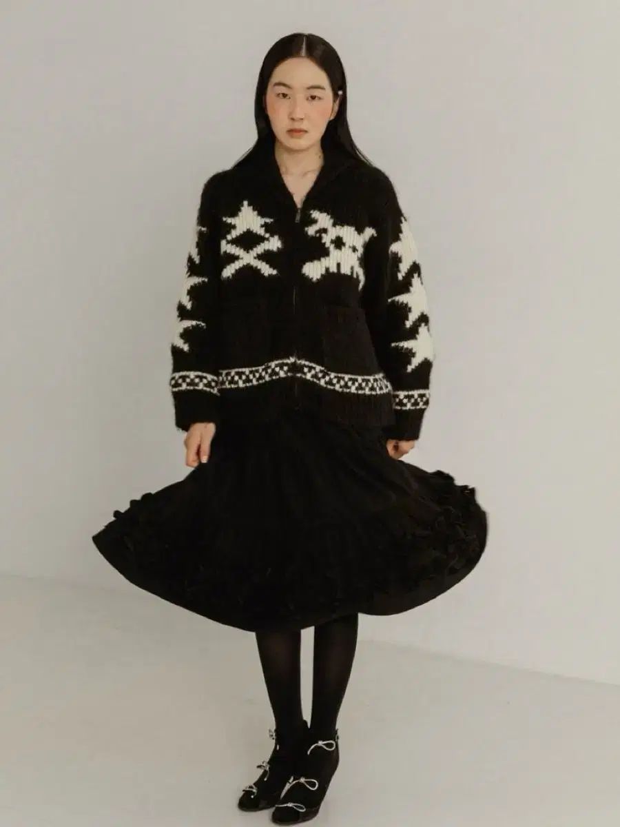 PLZPROJECT ティアードフリルスカート ブラック