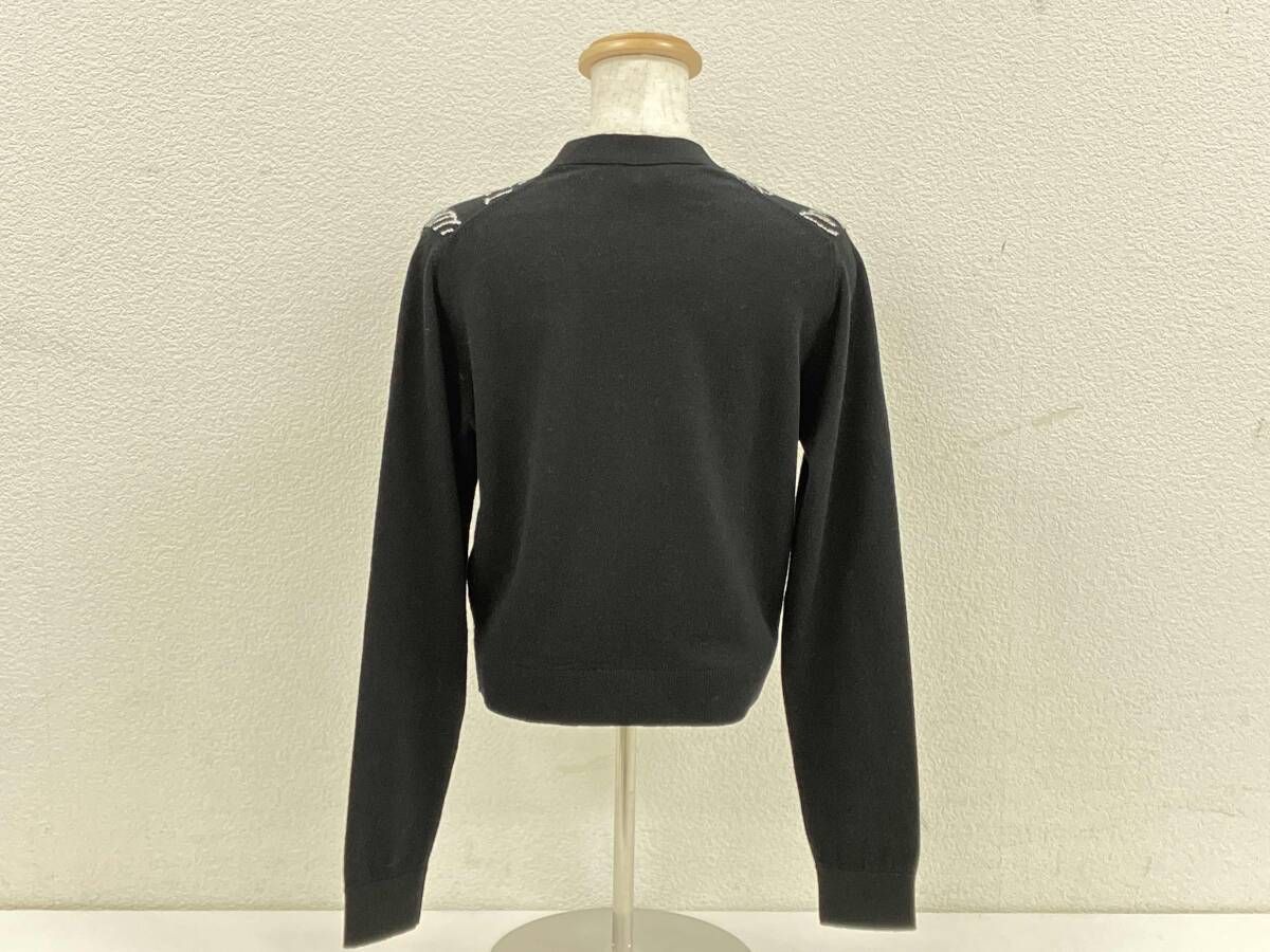 CHANEL シャネル 長袖 ニット カーディガン バード ブラック カシミヤ サイズ38