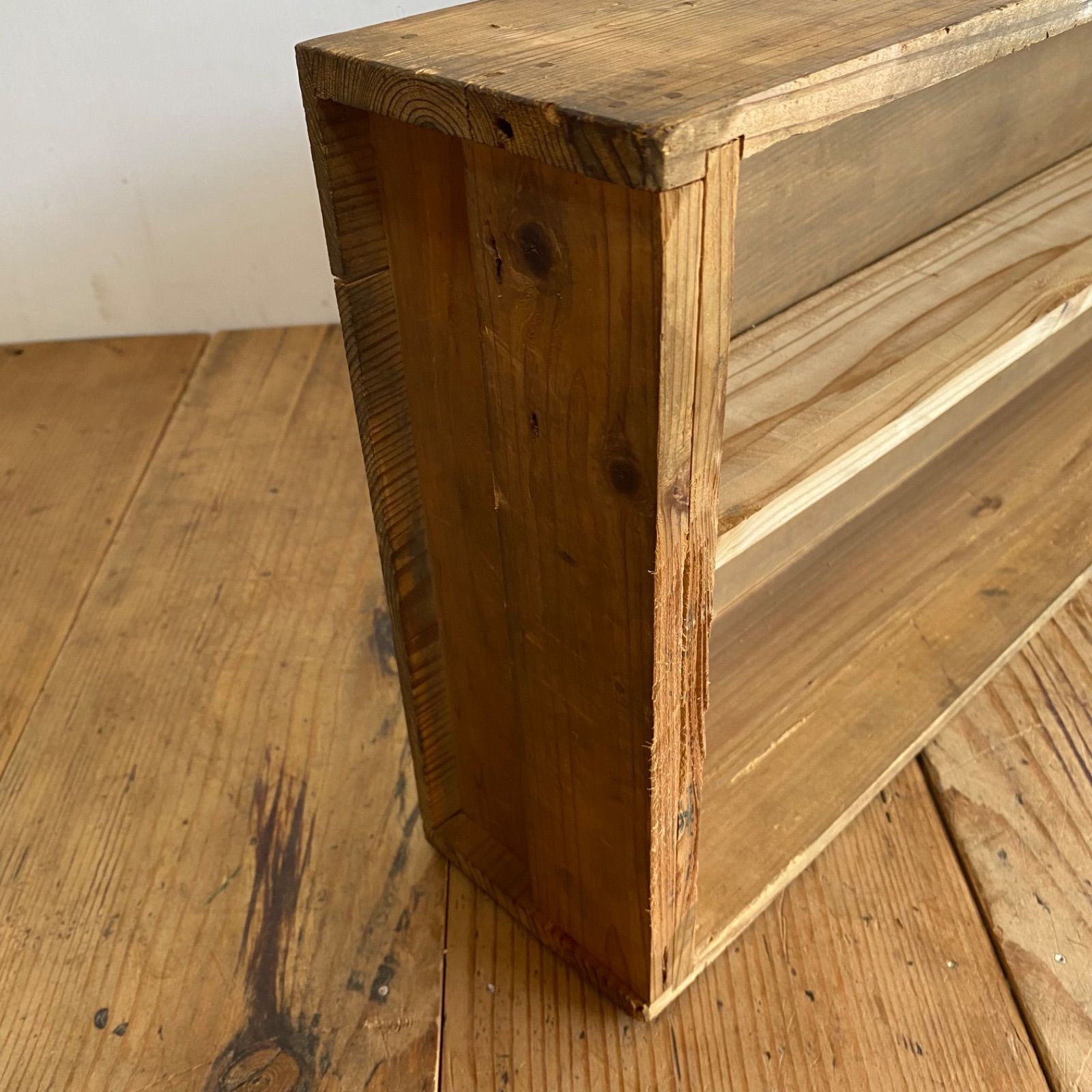 3点セット アンティーク オープンラック 棚 キッチン収納 無垢材 z958