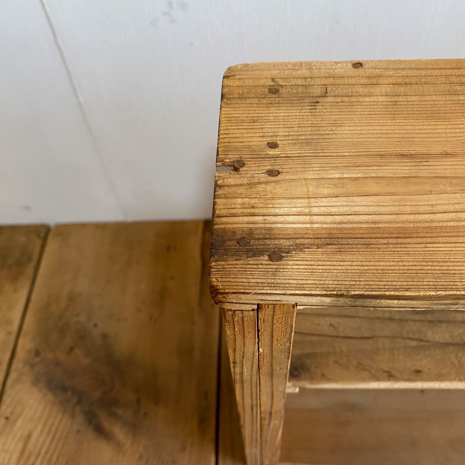 3点セット アンティーク オープンラック 棚 キッチン収納 無垢材 z958