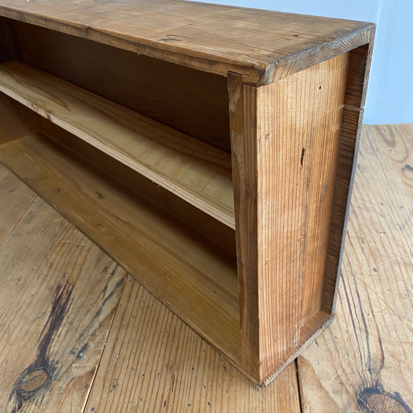 3点セット アンティーク オープンラック 棚 キッチン収納 無垢材 z958