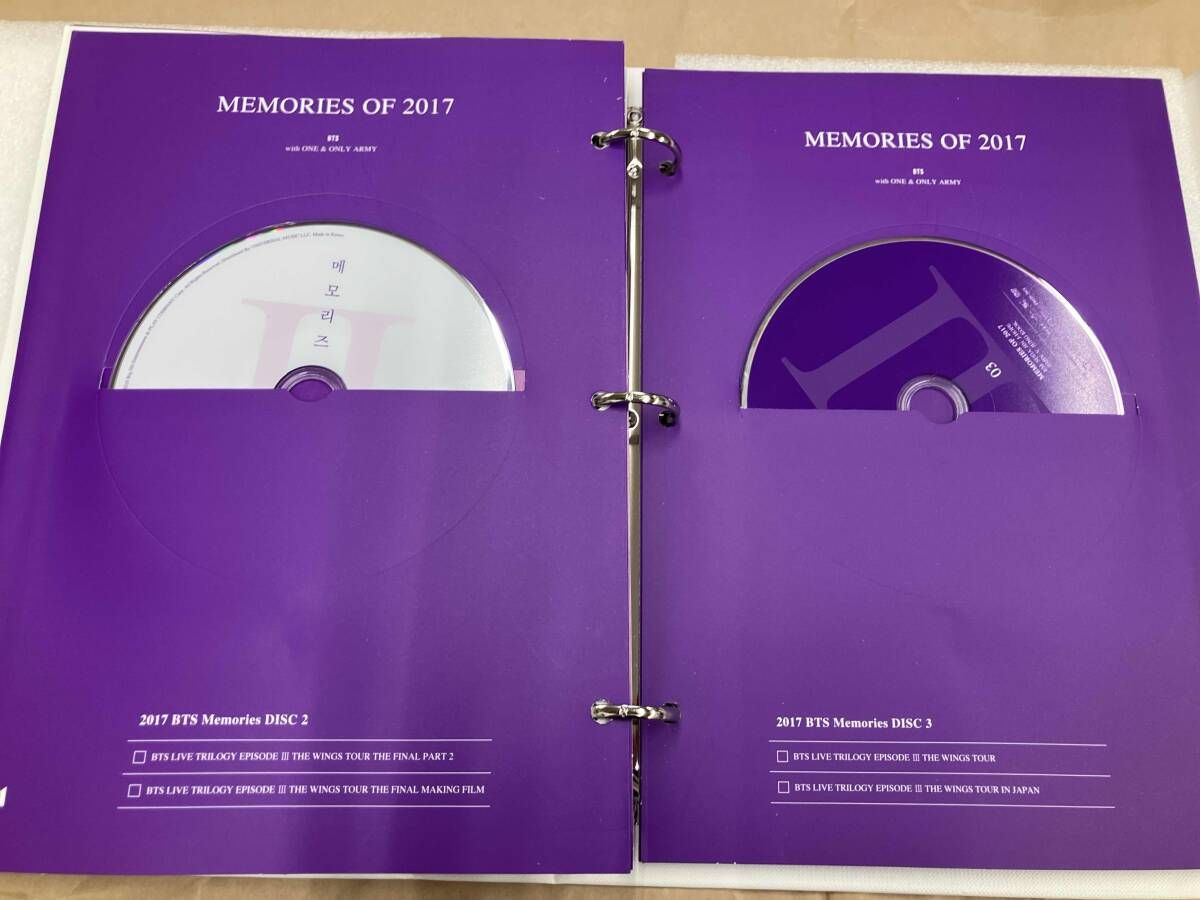 DVD BTS MEMORIES OF 2017(UNIVERSAL MUSIC STORE & FC限定版) 【公式