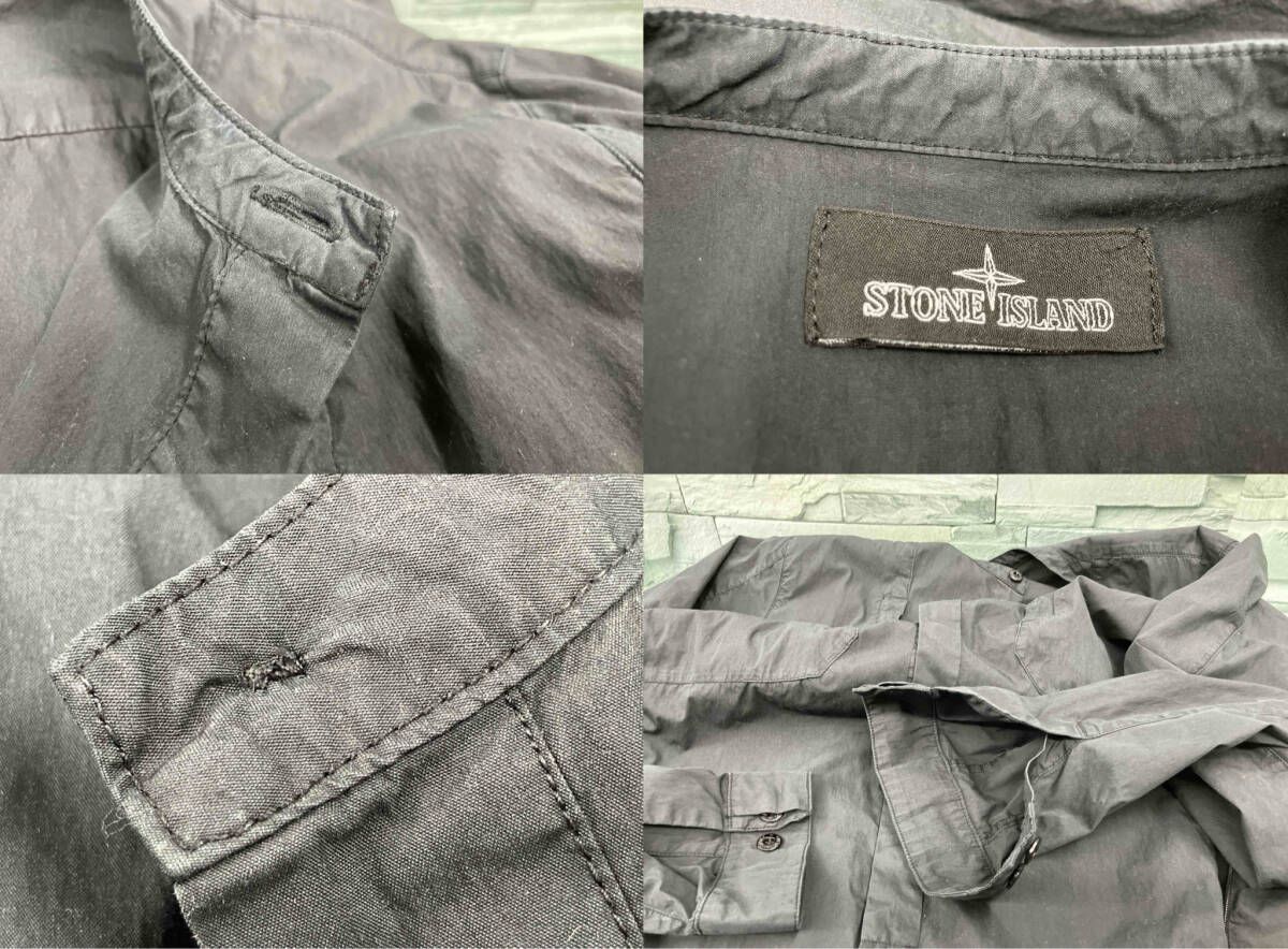 STONE ISLANDストーンアイランド Shadow Project 661910106 LOTT-16-1262 バンド シャツジャケット 長袖シャツ Lサイズ BLK KARIMZIABAT_FR