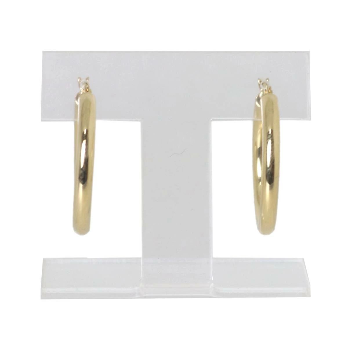 フープピアス K18 18金 YG イエローゴールド 3×25 mm 重量1.8g NT Bランク