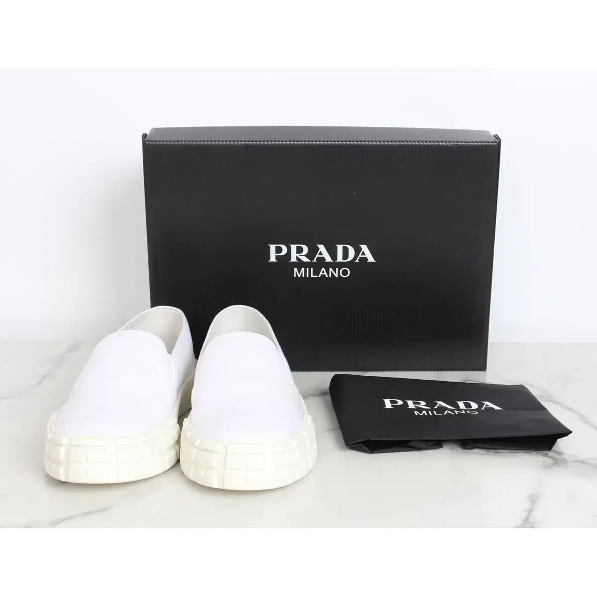 PRADA プラダ カセッタ ホイール スリッポン スニーカー 白 36 230