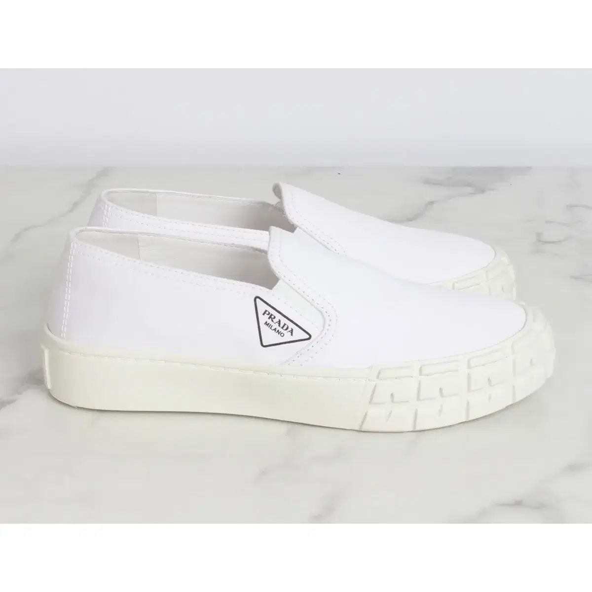 PRADA プラダ カセッタ ホイール スリッポン スニーカー 白 36 230