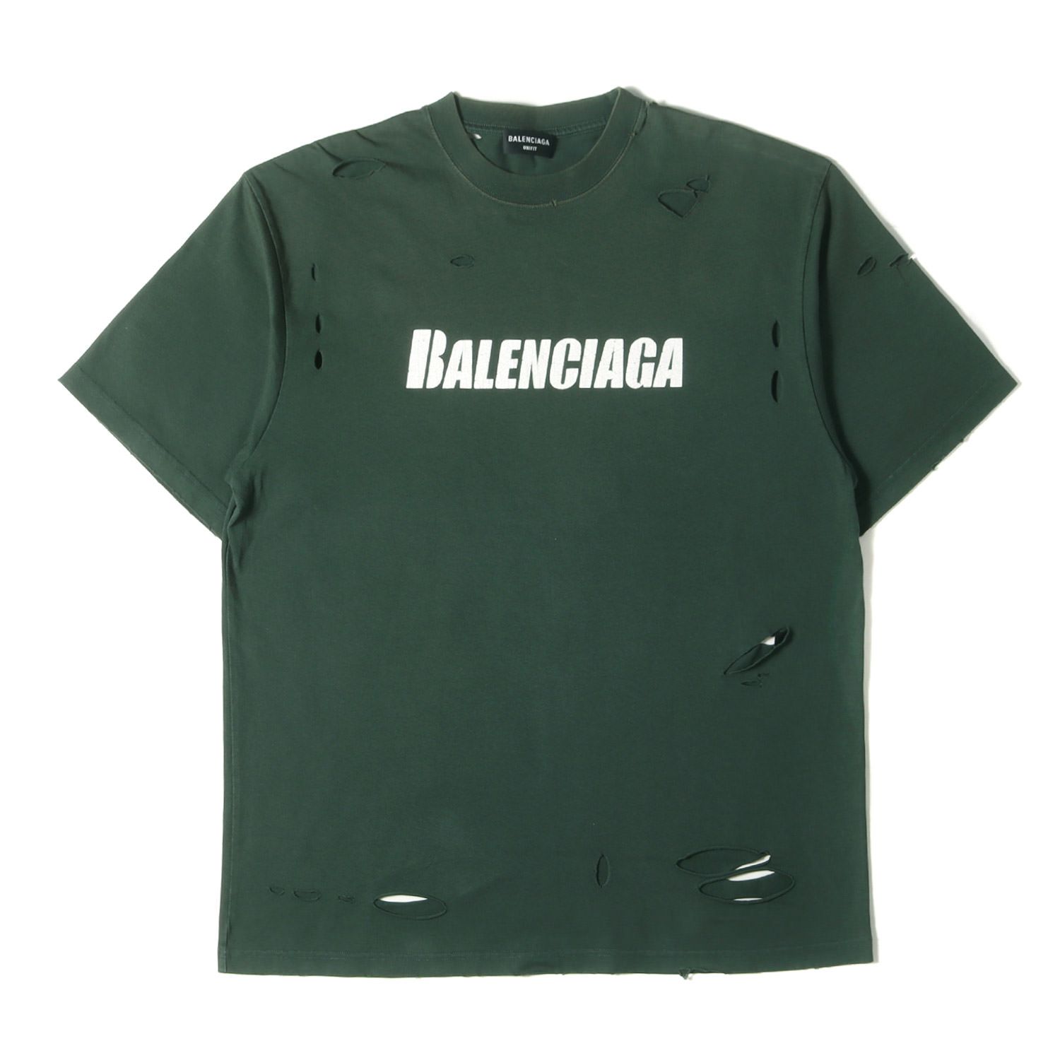 BALENCIAGA /バレンシアガ /半袖tシャツ 刺繍 XL カーキ 中古・古着通販】BALENCIAGA (バレンシアガ) 半袖カットソー カーキ