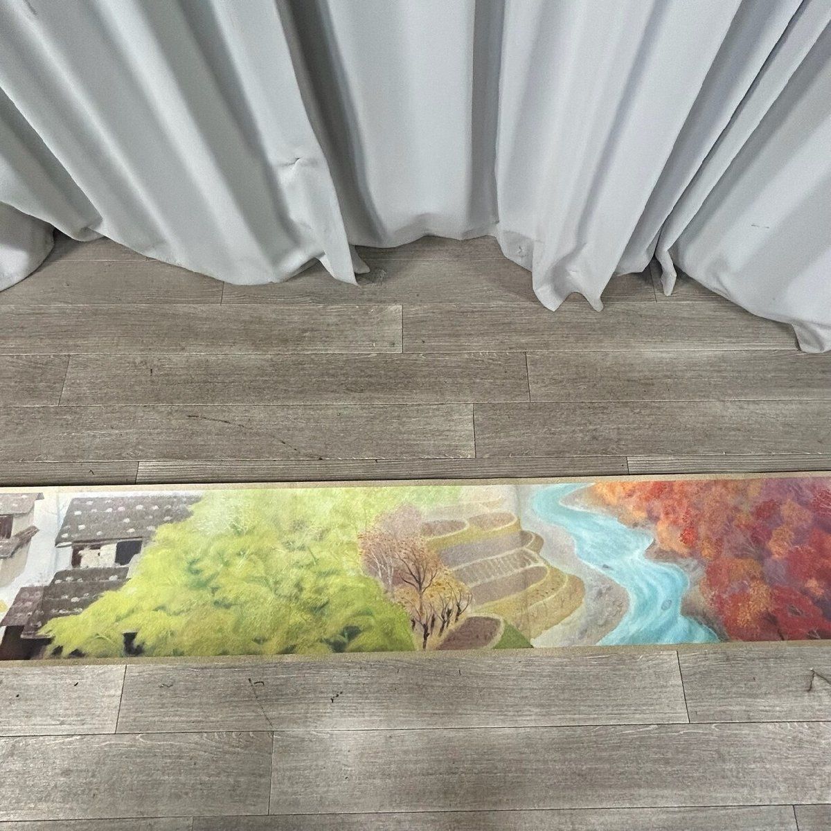 XC61 東山魁夷 秋風行画巻 427 480 毎日新聞社 複製 巻物 共箱 定価38万円 神奈川県秦野市 M4 WWW_IBETON_RU