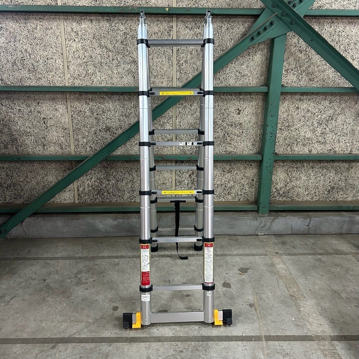 2968 アルミ製 伸縮はしご 12段 EN-131 スライド式 全長約3.8m 最大荷重150kg 脚立 兼用 ハシゴ マルチラダー 梯子 足場 神奈川県秦野市 A2