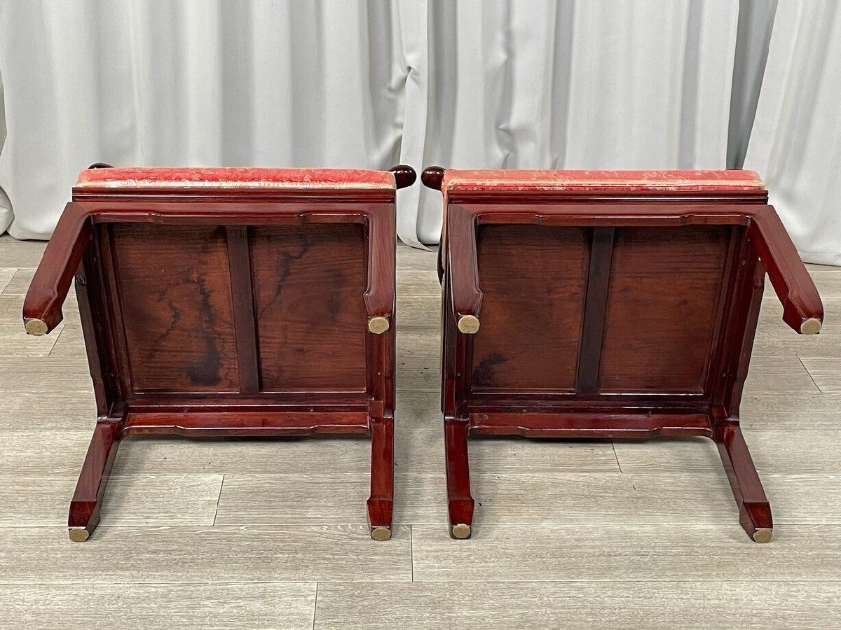 GT97 唐木家具 花梨材 総無垢 螺鈿細工 アーム チェア ダイニング 2脚セット １人掛け ソファ 神奈川県秦野市 22 MARWIL-DEMENAGEMENTS_CH