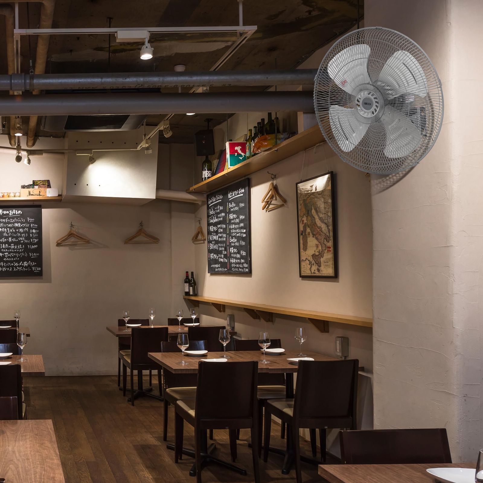 広電 工業扇 工場扇 壁掛け型 50cm アルミ羽根 首振り 3段階風量 風量調節ひも付き 羽根簡単取付 CFF502WMA