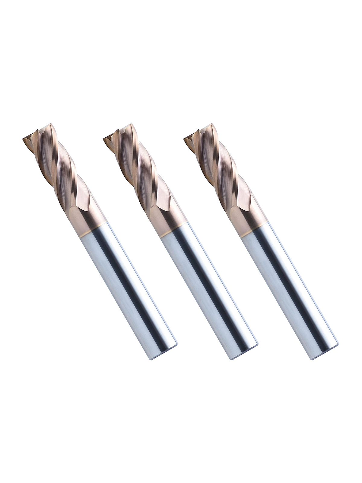 トミーグローバル 超硬 スクエア エンドミル 刃径 6mm 全長 100L 4枚刃 AlTiNコート TG1714 3個セット