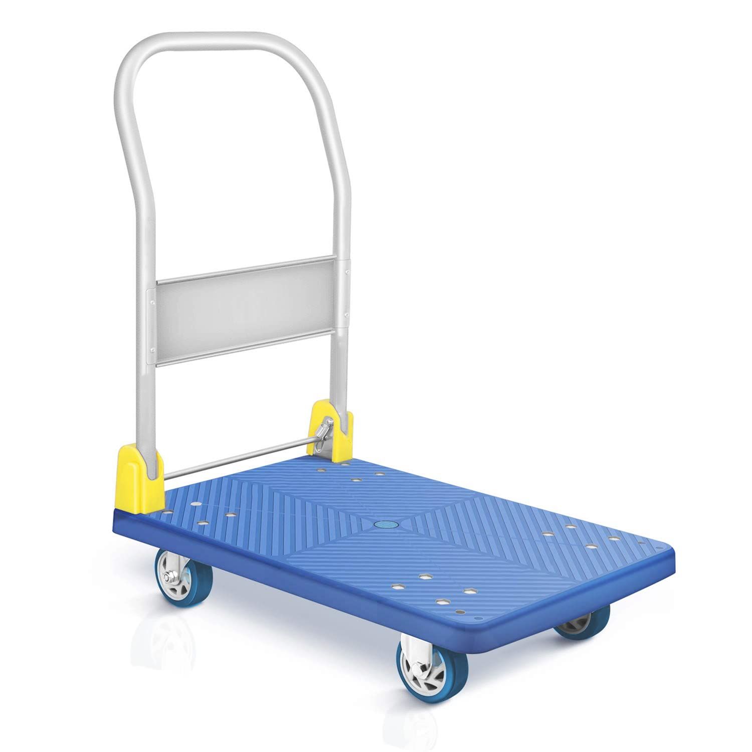 台車 折りたたみ 200KG 1年品質保障 静音 手押し台車 キャスター付き 業務用台車 大型 家庭用 室内 室外対応 農業 運搬 引っ越し 買い物 防災用 日本語説明書付き 静音型ー72 48cm