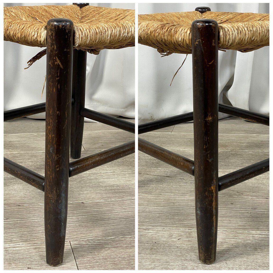 GU40 松本民芸 ミズメザクラ材 19型 ラッシ スツール 民芸家具 椅子 イス 腰掛け 和モダン ヴィンテージ 古民家 和家具 A0 MARWIL-DEMENAGEMENTS_CH