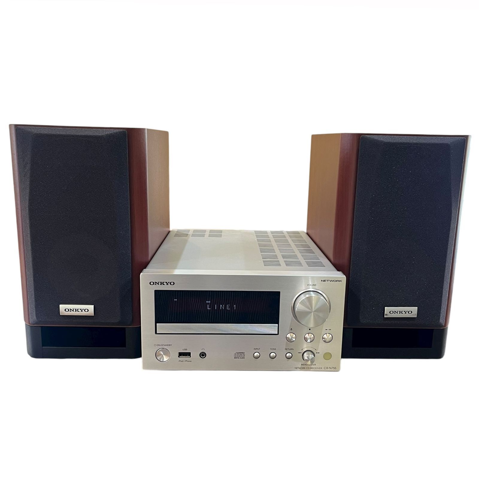 ONKYO オンキョー ネットワーク CD レシーバー CR-N755 2013年製 スピーカー D-55EX 動作 済 音響 コンポ