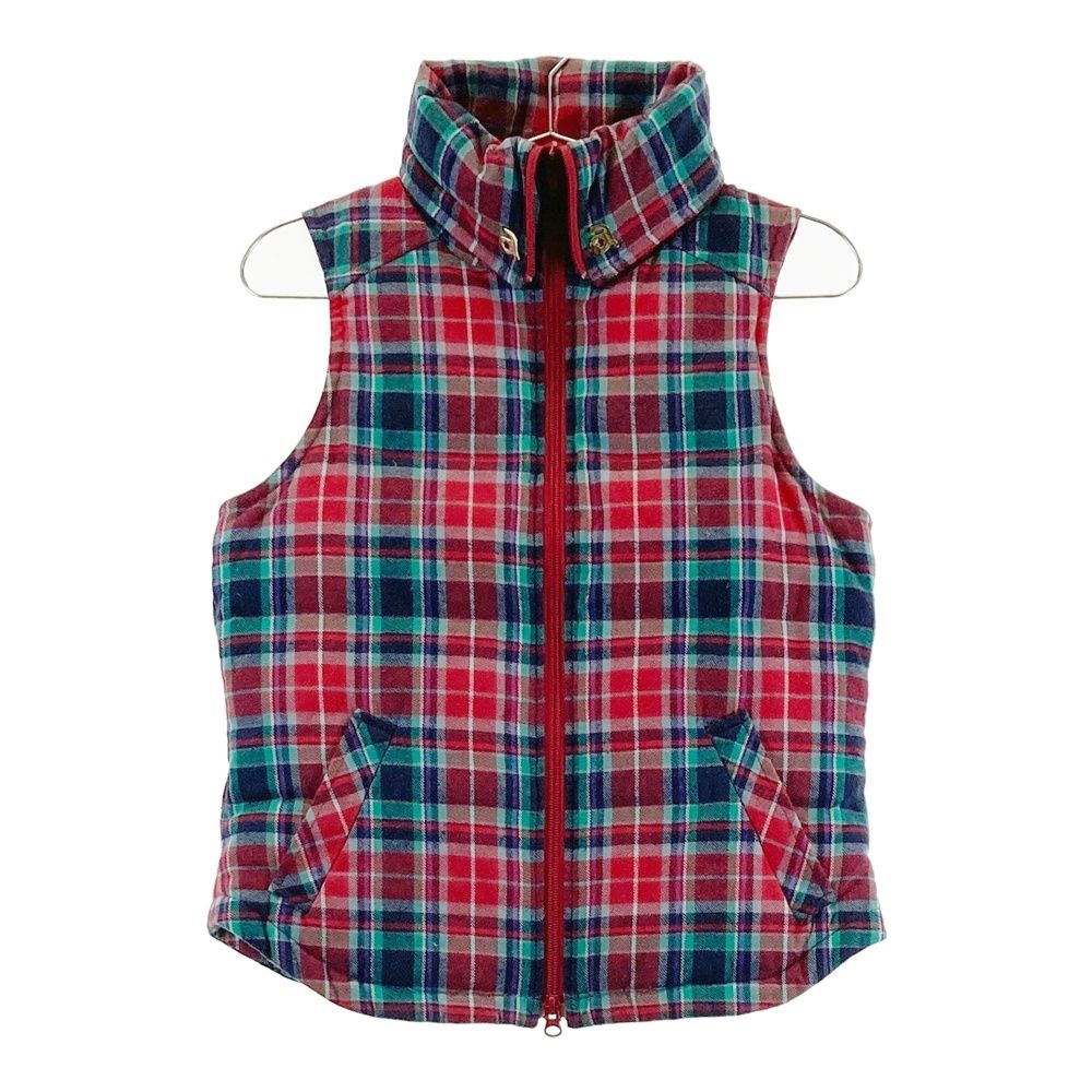 サイズ 38 ARCHIVIO アルチビオ 中綿ベスト チェック柄 レッド系 240101396257 ゴルフウェア レディース ストスト