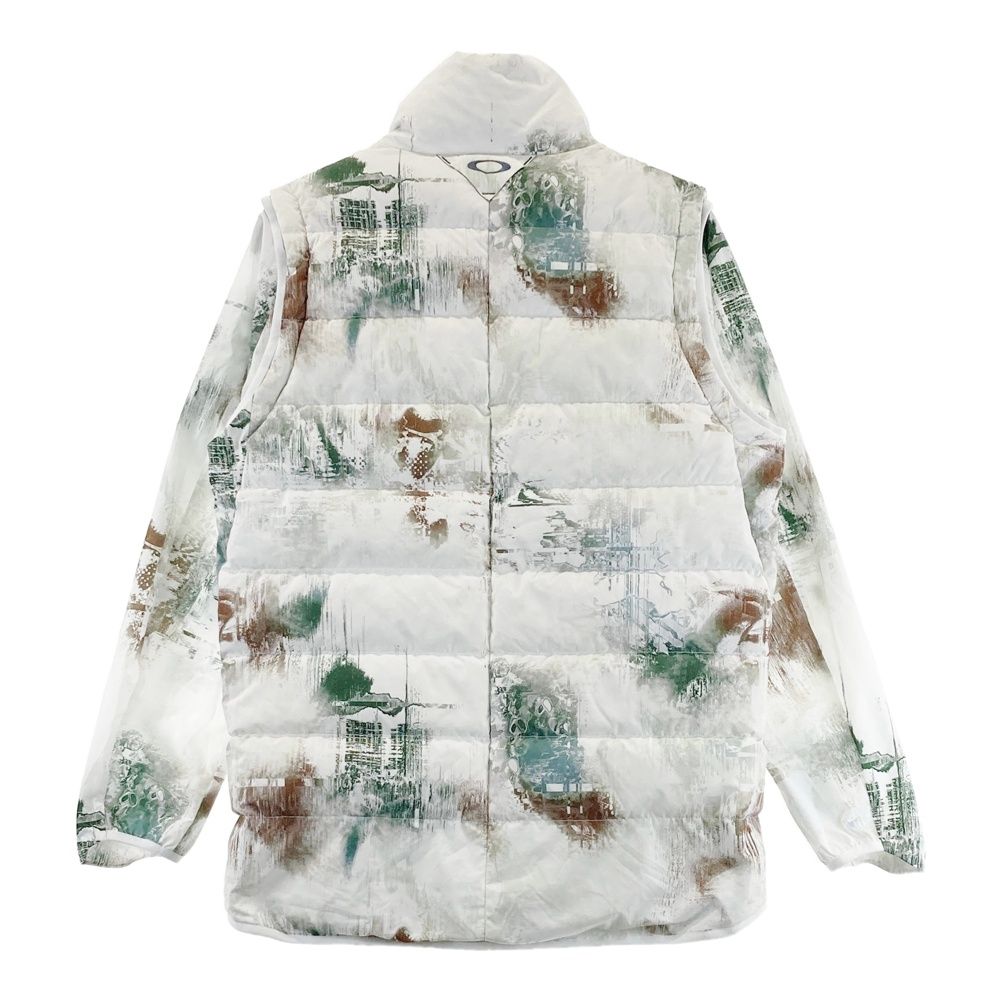 サイズ L OAKLEY オークリー インナー付 ダウンベスト スカル 総柄 ホワイト系 240101409585 ゴルフウェア メンズ ストスト LLC-HASEGAWATOSO_COM