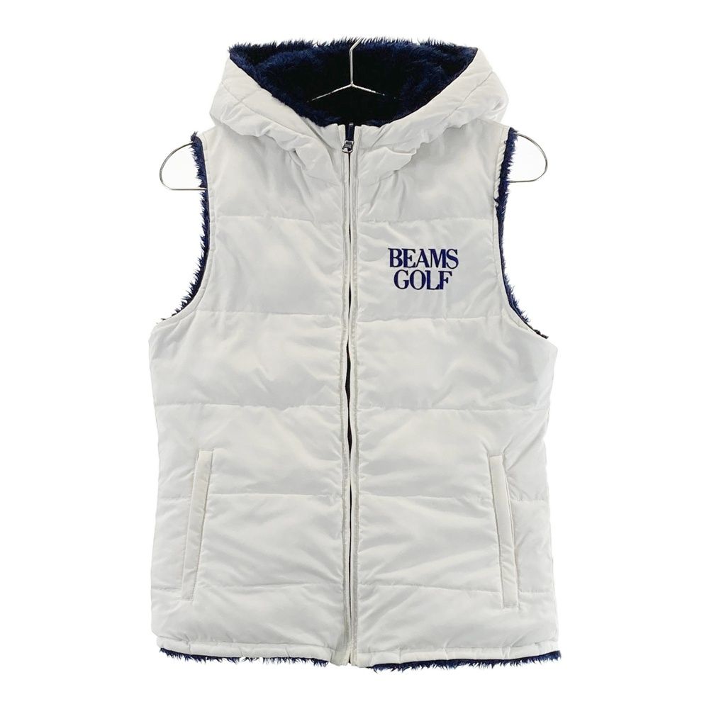 サイズ S BEAMS GOLF ビームスゴルフ リバーシブル 中綿ボアベスト ホワイト系 240101415470 ゴルフウェア レディース ストスト