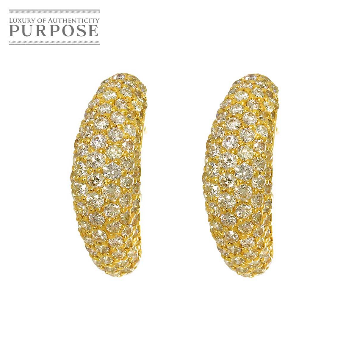 ダイヤ 2.00ct 2.00ct ピアス K18 YG イエローゴールド 750 Diamond Earrings Pierced 90299939