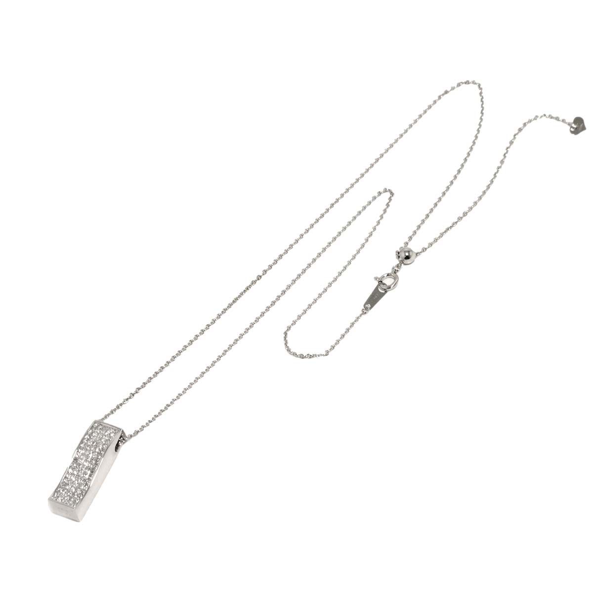 ダイヤ 1.00ct ネックレス 44.5cm K18 WG ホワイトゴールド 750 Diamond Necklace 90299959
