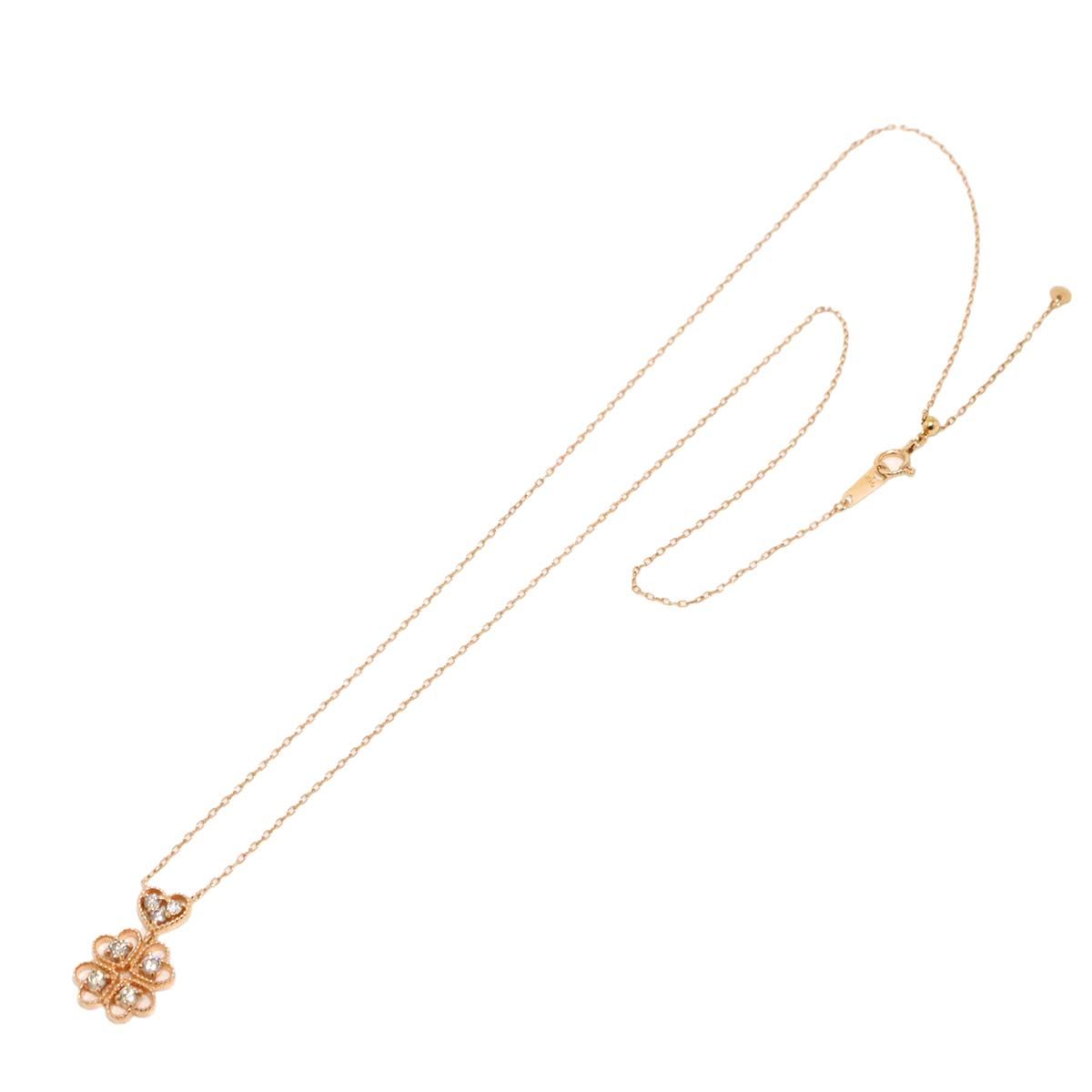 ダイヤ 0.29ct K10 PG ネックレス 45cm ピンクゴールド 416 Diamond Necklace 90300655