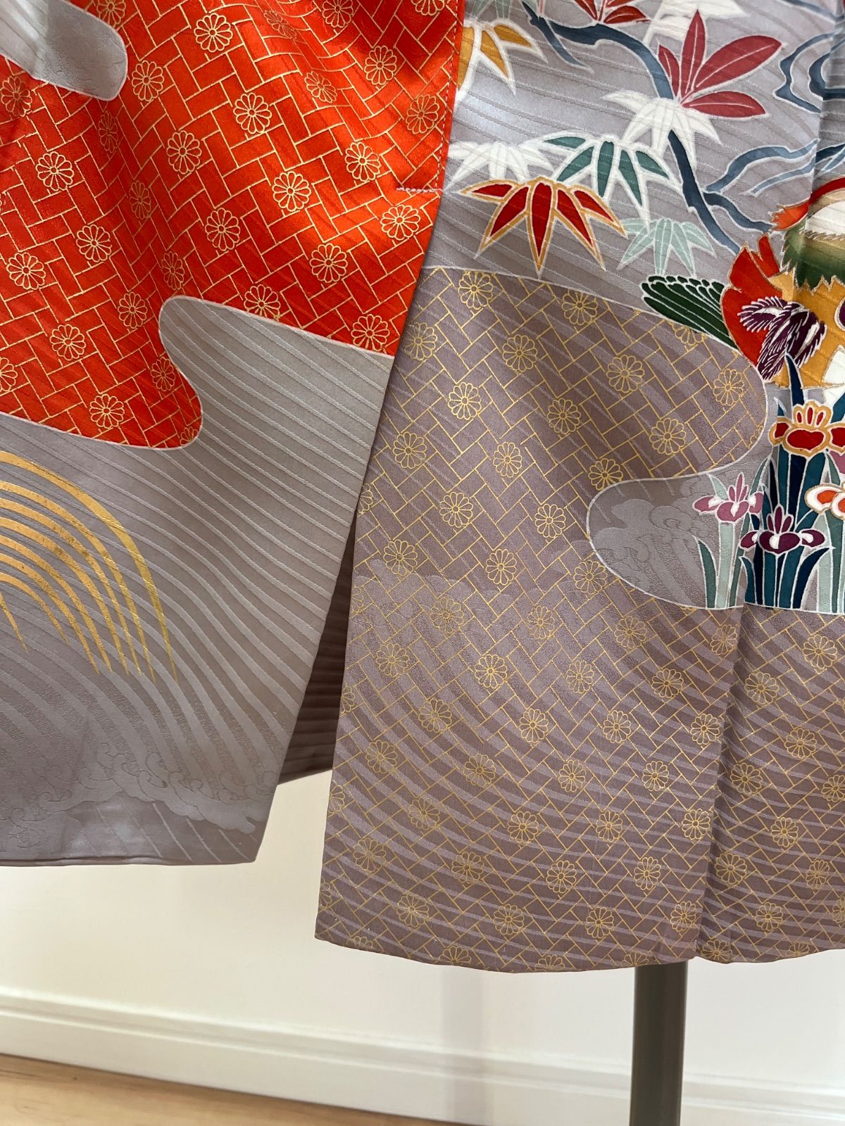 正絹着物リメイク 花柄