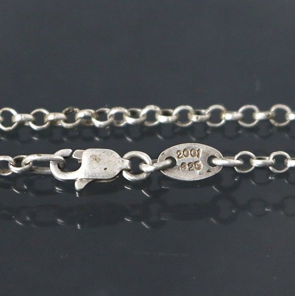 CHROME HEARTS クロムハーツ ロールチェーン ネックレス メンズ シルバー SV 925 16インチ 100961