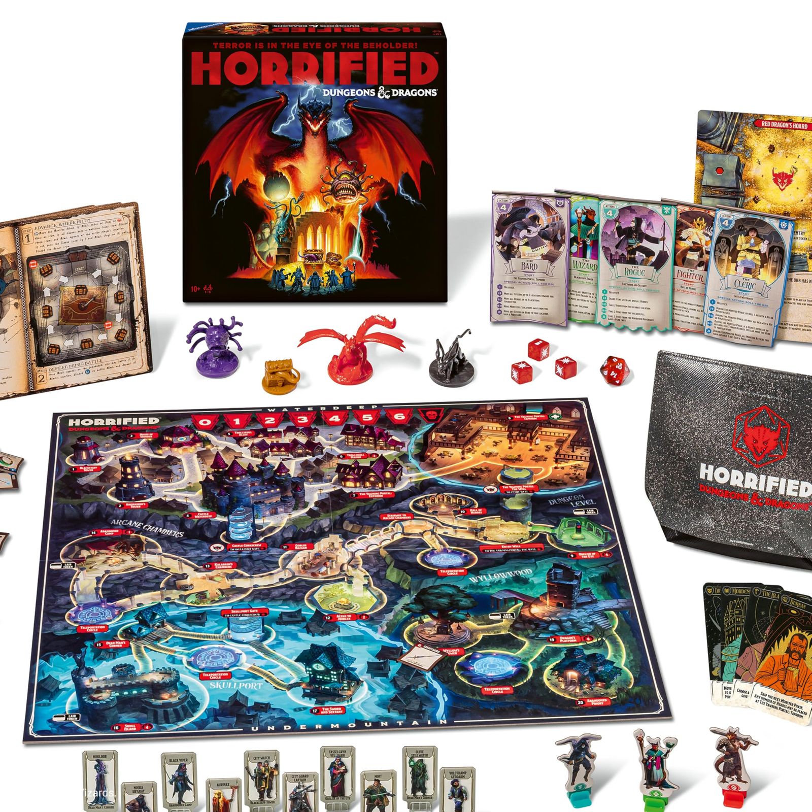 Ravensburger Horriffied Games – ダンジョンズ-ドラゴンズ – 戦略ボードゲーム – 批判的思考とチームワークを高める – 協力的なゲームプレイ – ユニークなモンスターチャレンジ – 1 5人のプレーヤー – 大人と子供 10