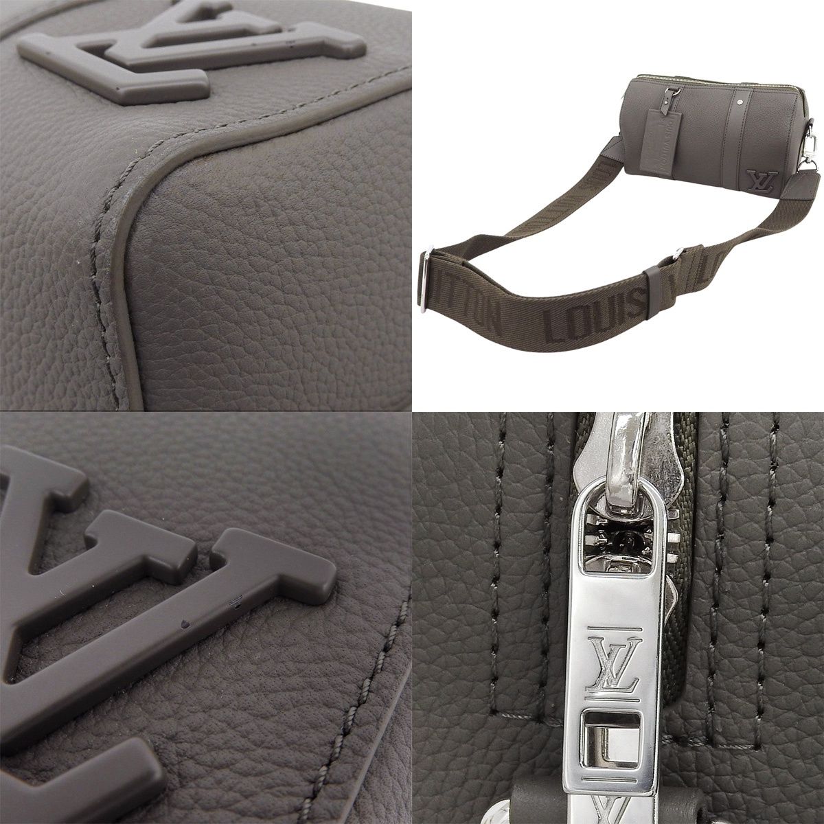 LOUIS VUITTON ルイ ヴィトン アエログラム シティ キーポル ショルダーバッグ 肩掛け 斜め掛け トリヨンレザー グレー シルバー金具 M59328 メンズ 40802163017 アラモード WWW_KARIMZIABAT_FR