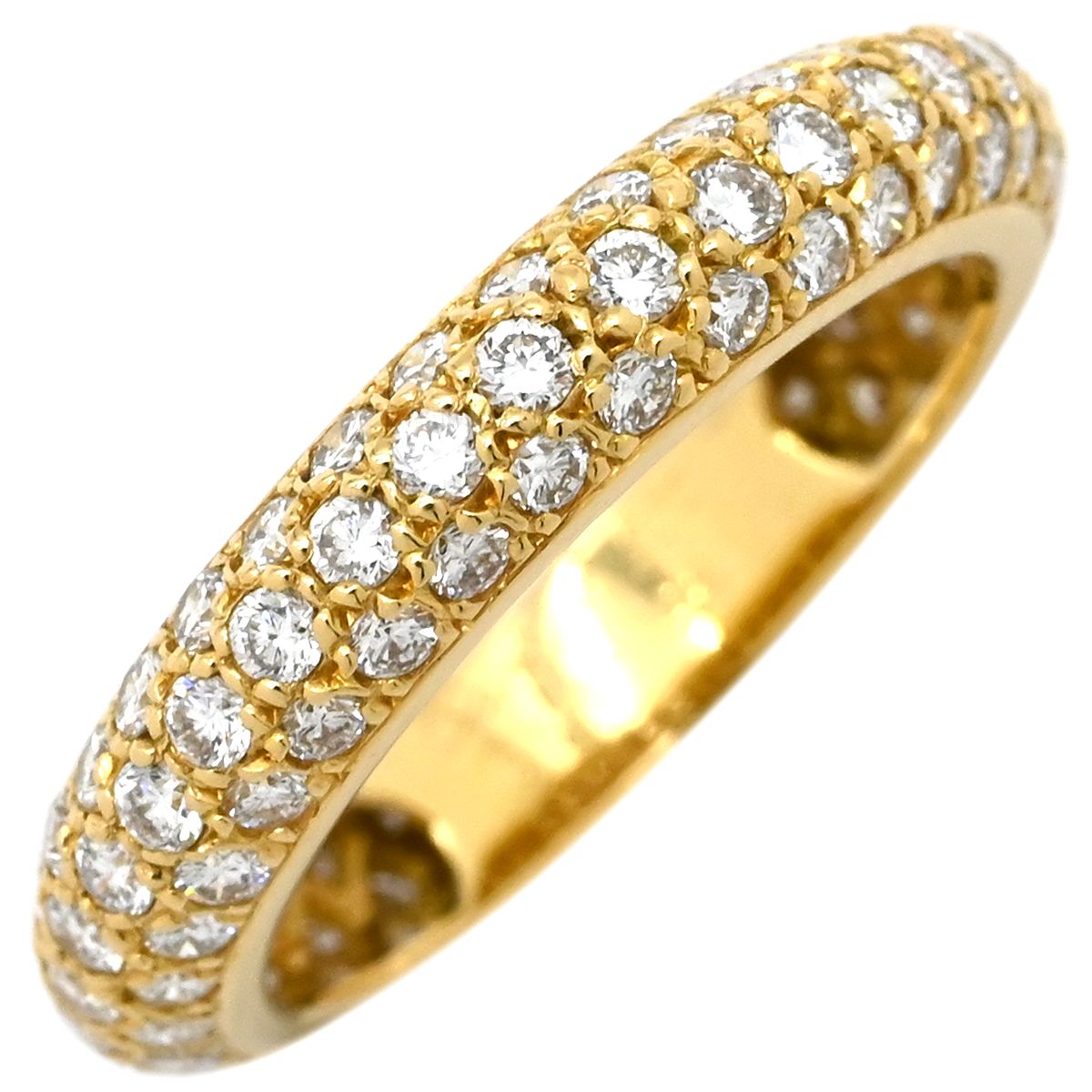 カルティエ Cartier リング 指輪 ミミスター フルパヴェリング K18YG ダイヤモンド イエローゴールド 48 JP8 Au750 18金 18K ダイヤ 8号