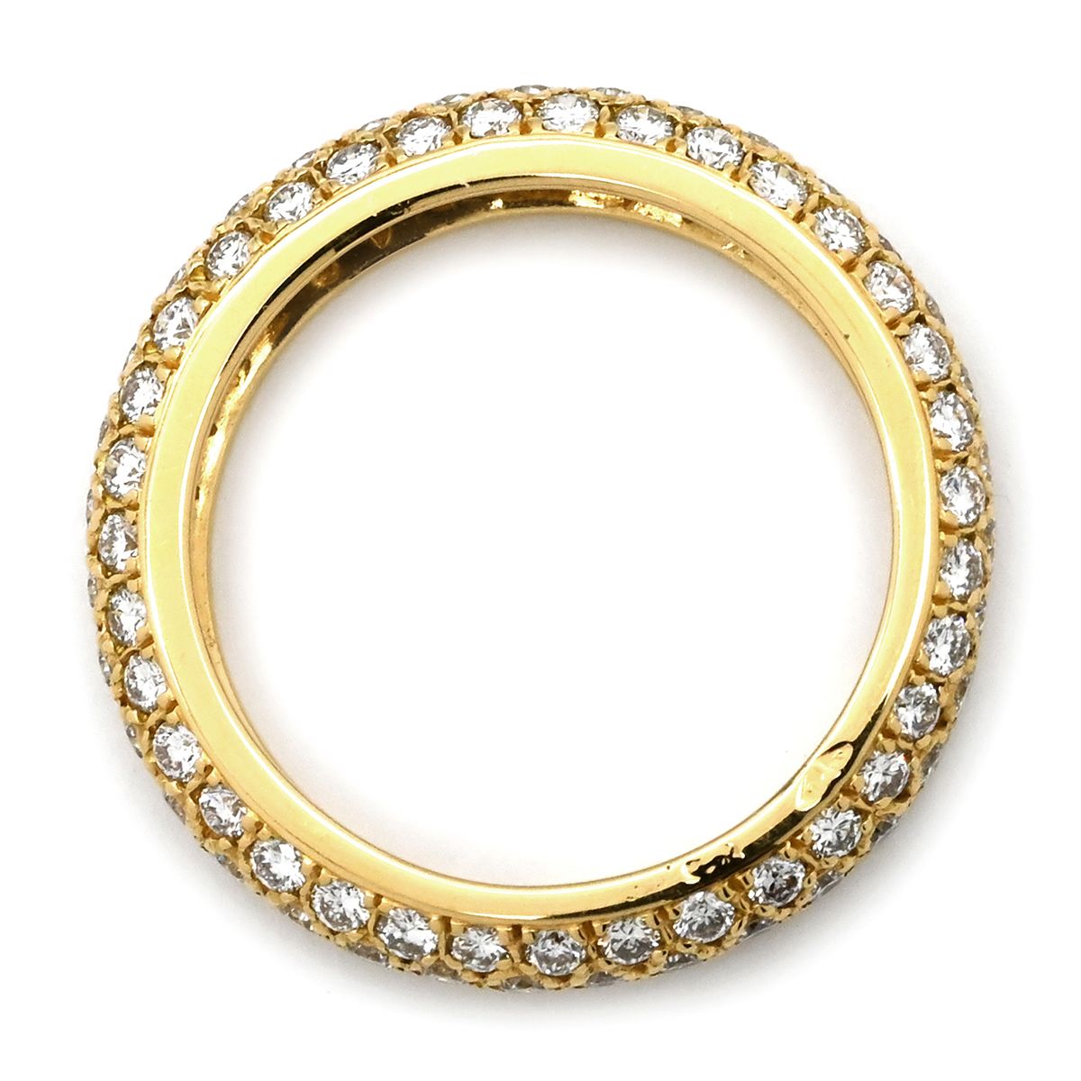 カルティエ Cartier リング 指輪 ミミスター フルパヴェリング K18YG ダイヤモンド イエローゴールド 48 JP8 Au750 18金 18K ダイヤ 8号