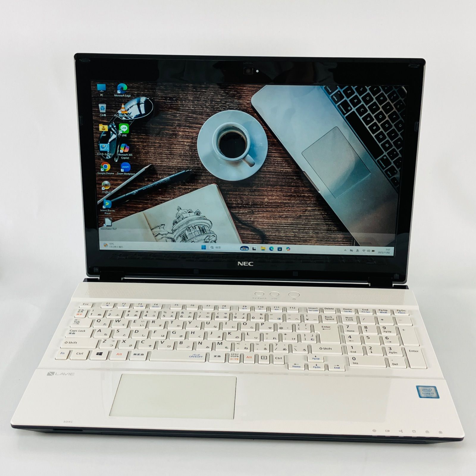 整備済み NEC LAVIE Core i 7 7世代 SSD 1 TB メモリ32 GB Windows 11 ノートパソコン ホワイト Webカメラ Bluetooth Blu ray 15 6インチ フルHD テンキー Windowsノート本体 ノートPC スマホ タブレット パソコン