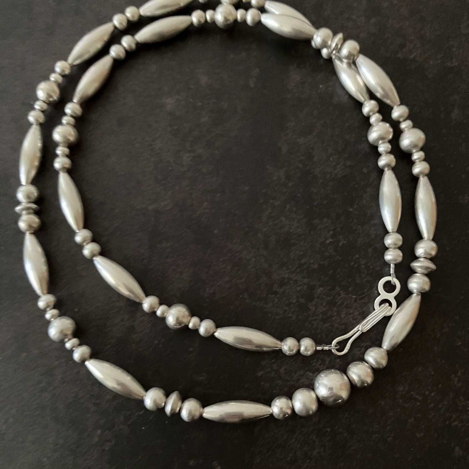 925ビーズづくしフロストヴィンテージ加工 ネックレス57.3