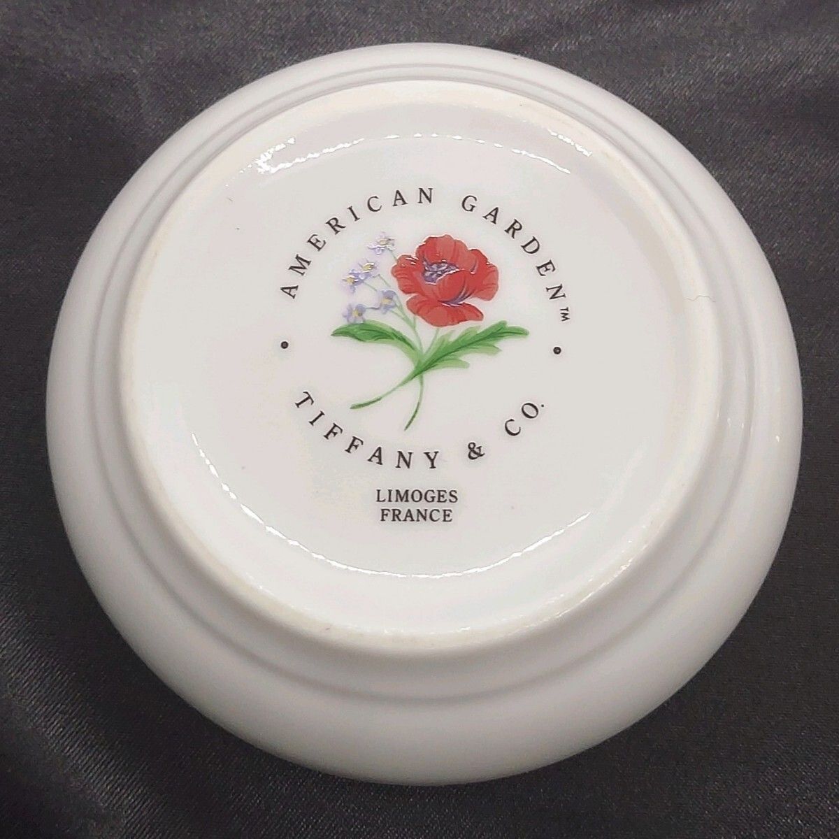 ティファニー リモージュ アメリカンガーデン 小物入れ 金彩 花柄 稀少