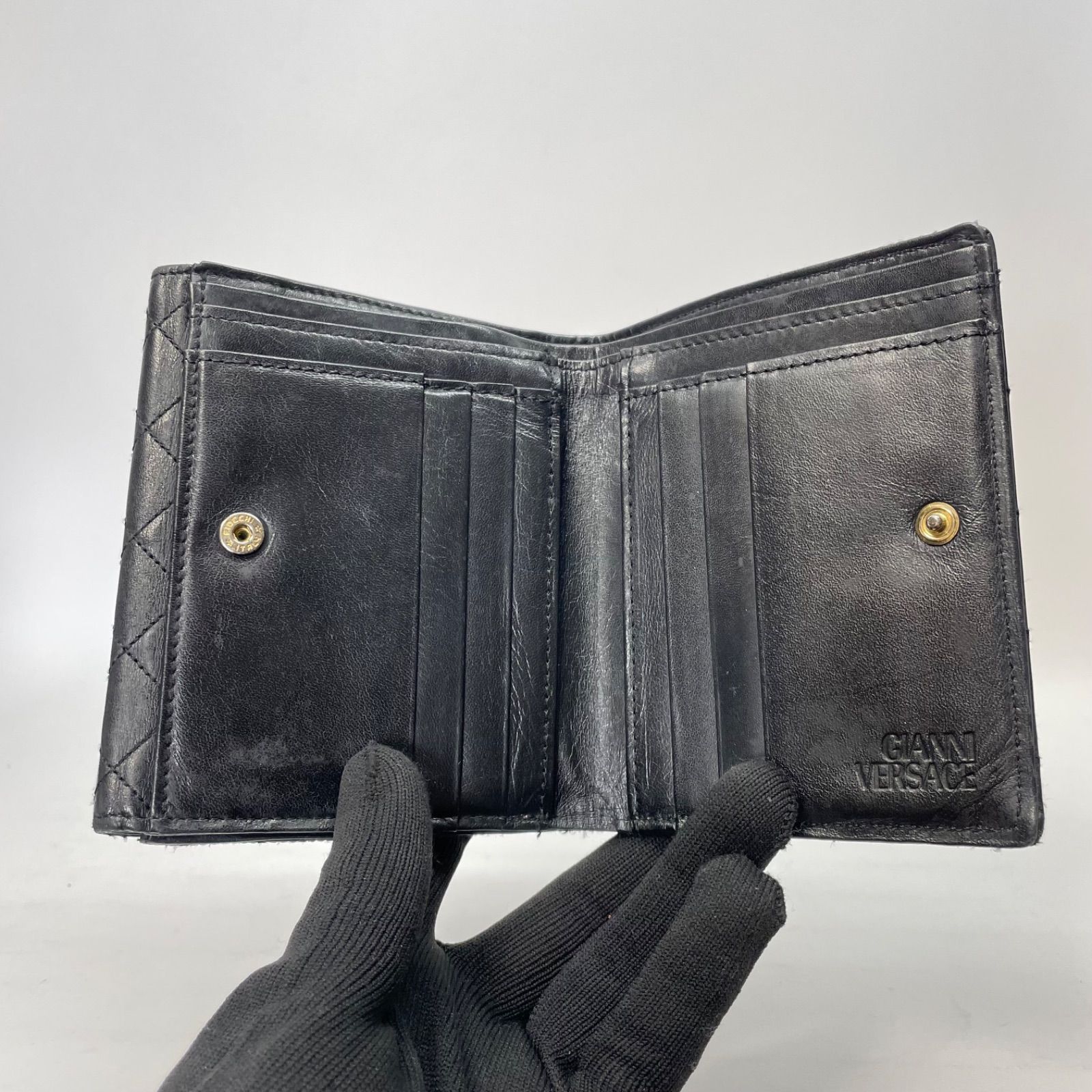 2907 GIANNI VERSACE ジャンニ ヴェルサーチ 折り財布 Wホック