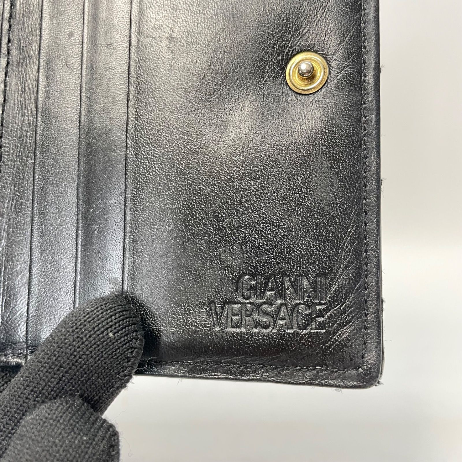 2907 GIANNI VERSACE ジャンニ ヴェルサーチ 折り財布 Wホック