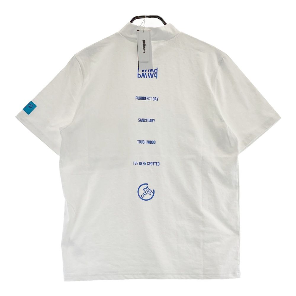 サイズ L PW CIRCULUS ピーダブリュサーキュラス ハイネック 半袖Tシャツ 胸ポケット ホワイト系 240101544073 ゴルフウェア メンズ ストスト