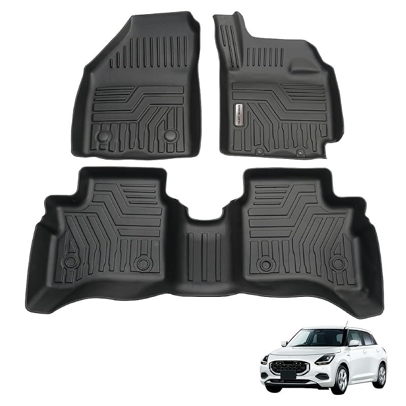 自動車整備士監修 クラフトワークス スイフト スイフトスポーツ フロアマット 車 3D 防水 防汚 ラバー ハイブリッド MZ MX ガソリン XG 内装 カスタム ZCEDS ZCDDS ZDDDS ZDEDS S 0