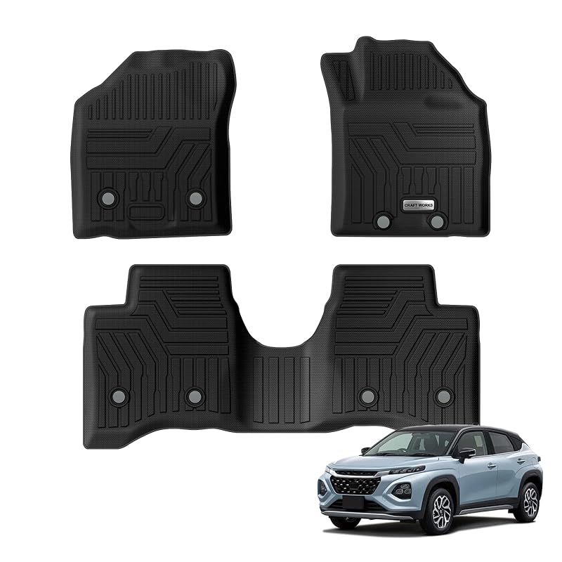 自動車整備士監修 クラフトワークス フロンクス フロアマット 車 防水 丸洗い ピッタリフィット 3D マット 車種 1 2列目 内装 CRAFT WORKS WDB3S WEB3S 1