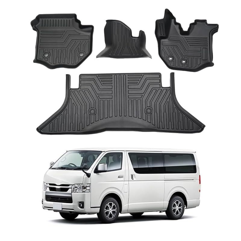 自動車整備士監修 クラフトワークス ハイエース 200系 フロアマット 車 防水 丸洗い ピッタリフィット 3D マット 車種 1 2列目 内装 CRAFT WORKS 1型 2型 3型 4型 5型 6型 7型 1