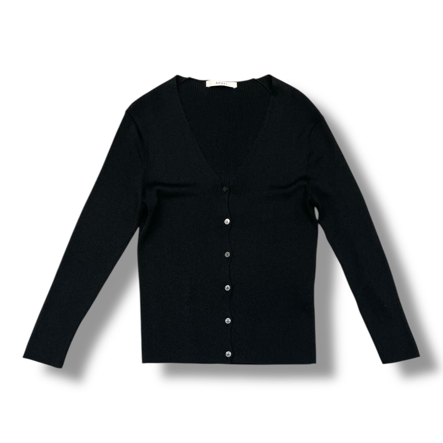 ANAYI カーディガン ANAYI アナイ アセテートポリエステル Vネックカーディガン