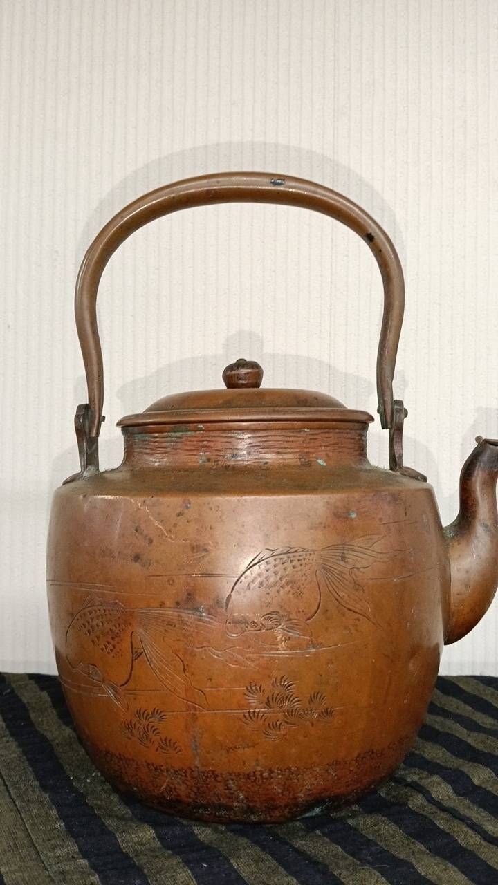 常滑松泉焼印！盆栽鉢、陶器製の四角い鉢