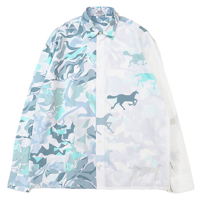 ソルド品】HERMES エルメス ボクシーボディシャツ 2023SS Puzzle