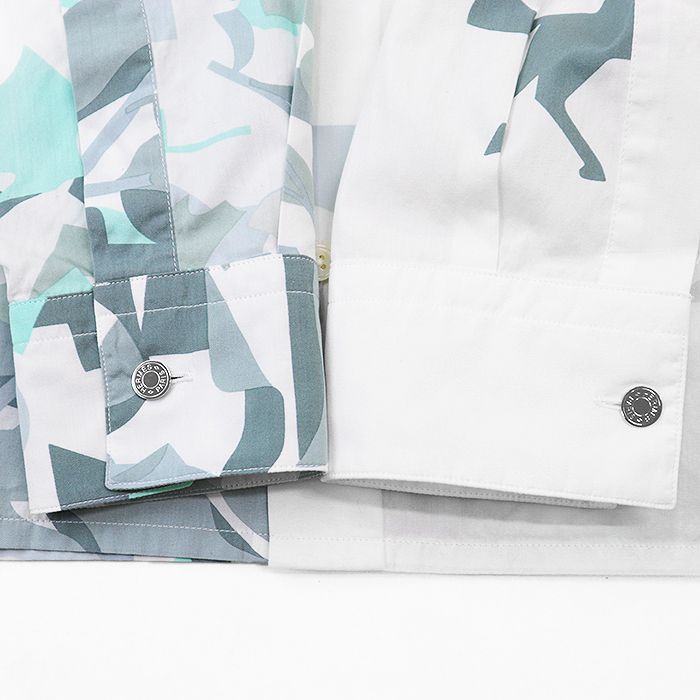 ソルド品】HERMES エルメス ボクシーボディシャツ 2023SS Puzzle